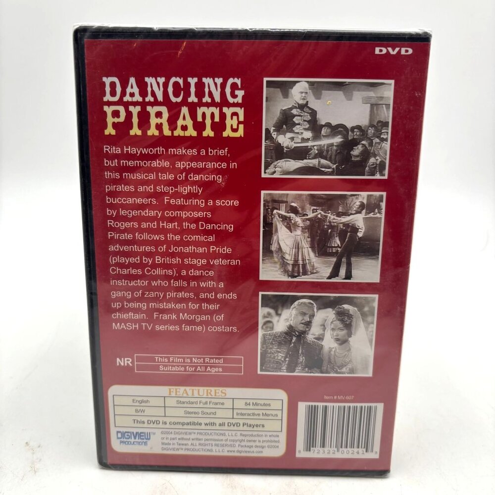 Dancing Pirate DVD – Digitally Remastered Newer Cover Edition – Brand New - Picture 2 of 2